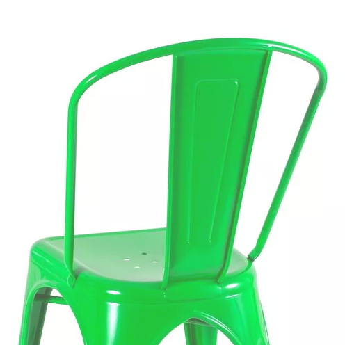 Silla Metálica Con Espaldar