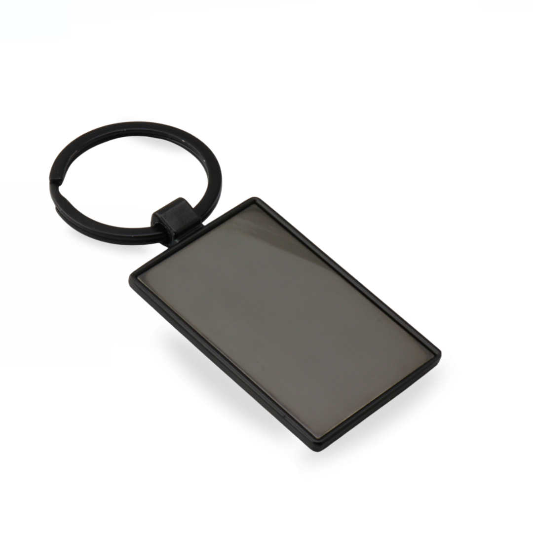 Llavero Cromo Rectangular Black