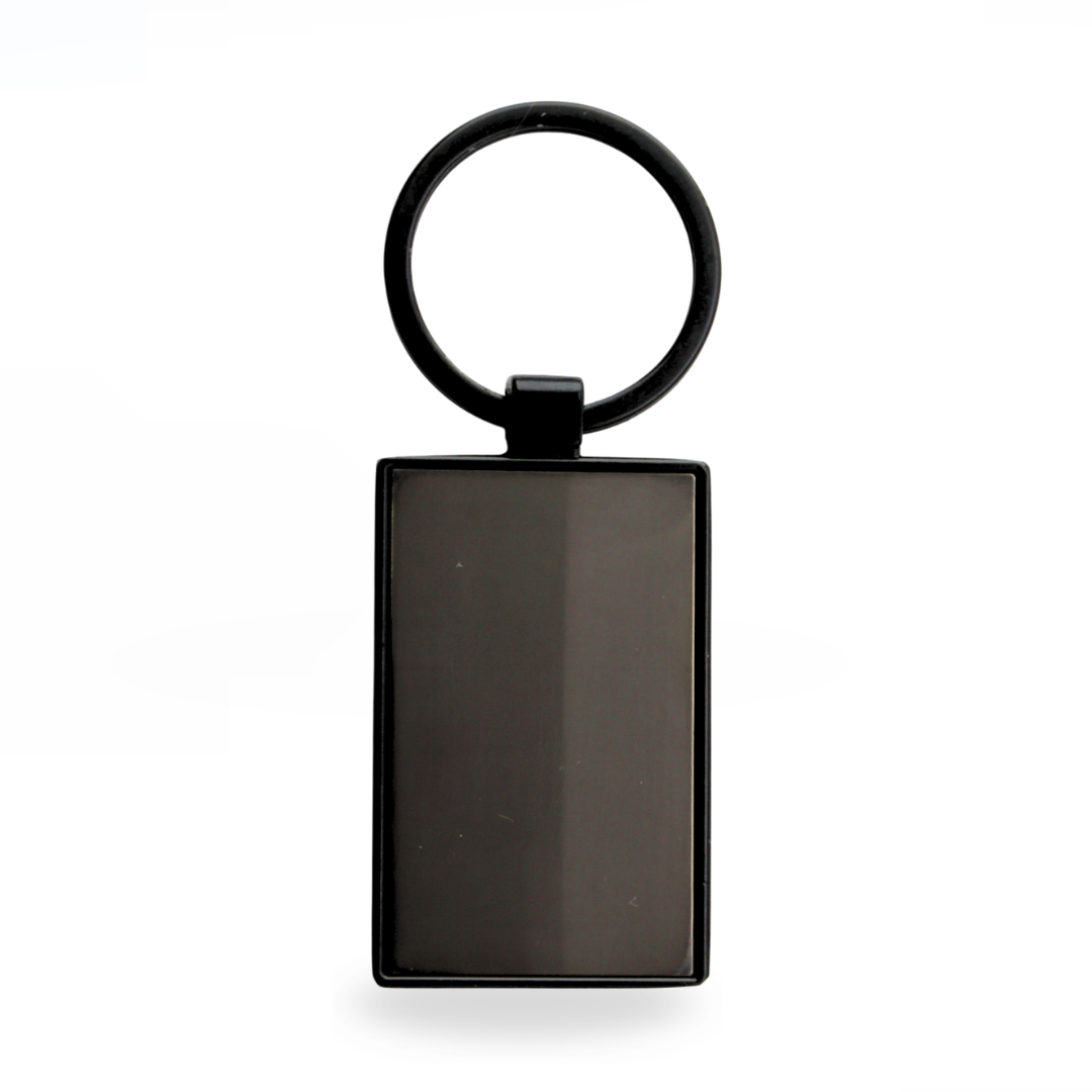 Llavero Cromo Rectangular Black