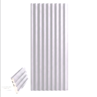 Panel Pared WPC Ondas Blanco