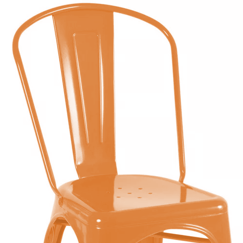 Silla Metálica Con Espaldar