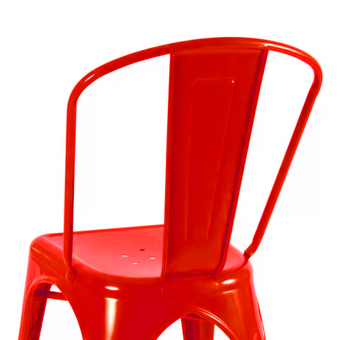 Silla Metálica Con Espaldar