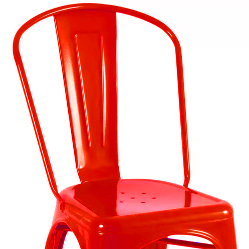 Silla Metálica Con Espaldar