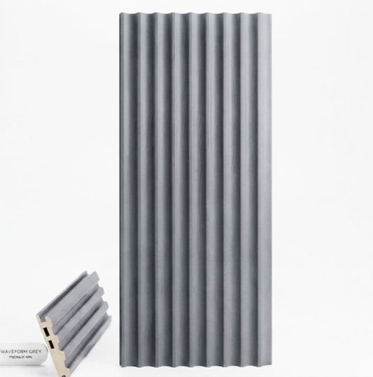 Panel Pared WPC Ondas Gris