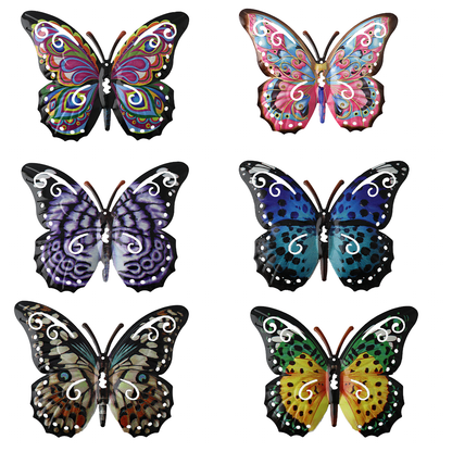 Mariposas En Metal Pvc Decoración