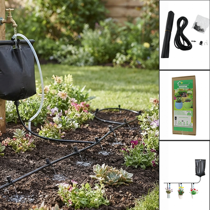 Sistema De Riego Jardin Con Bolsa